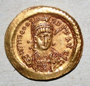 Coin of Theodose II (408-450)