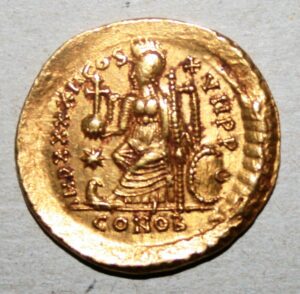 Coin of Theodose II (408-450)